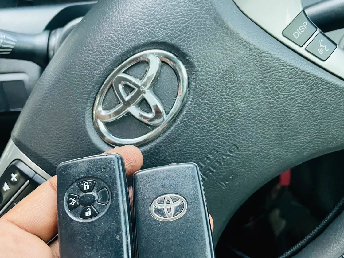 Toyota smart-key fobs inside the vehicle